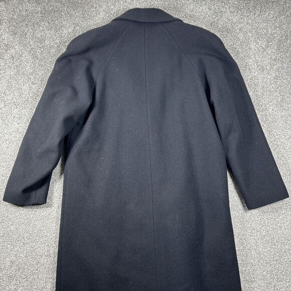 Worthington Women's Trench Coat Wool Blend Size 10 Black Length 48" - Picture 9 of 14